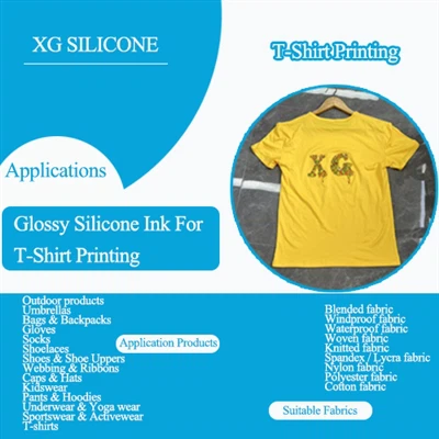 Tinta de silicona brillante para impresión de camisetas